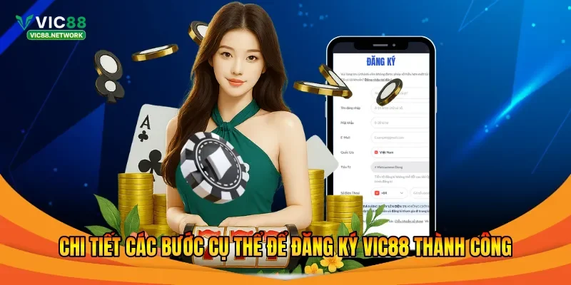 Chi tiết các bước cụ thể để đăng ký Vic88 thành công