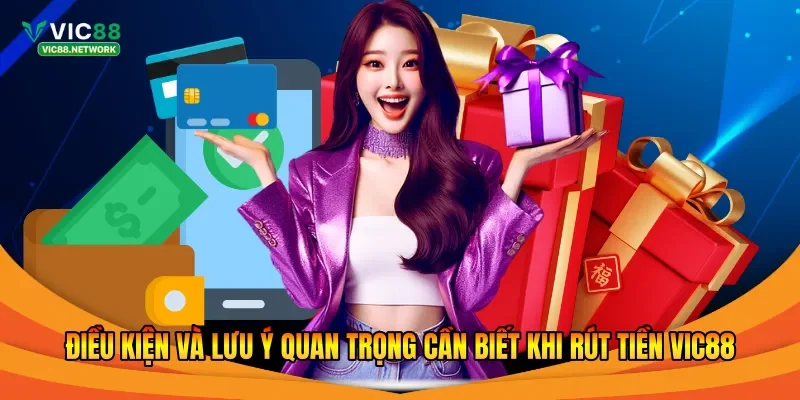 Điều kiện và lưu ý quan trọng cần biết khi rút tiền Vic88