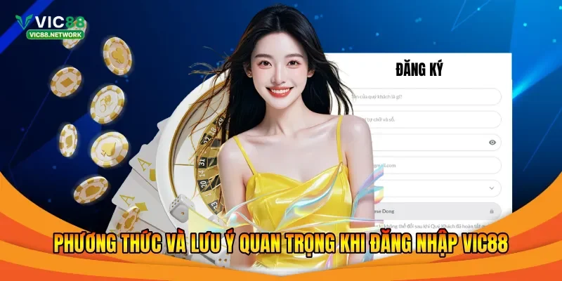 Phương thức và lưu ý quan trọng khi đăng nhập Vic88